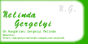 melinda gergelyi business card